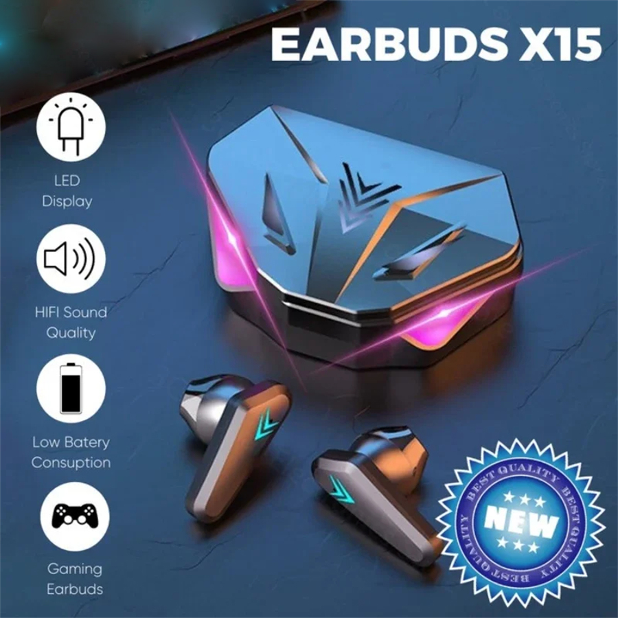 Esports Gaming Gear - X15 TWS หูฟังไร้สายบลูทูธหูฟัง 65ms Latency ต่ําหูฟัง