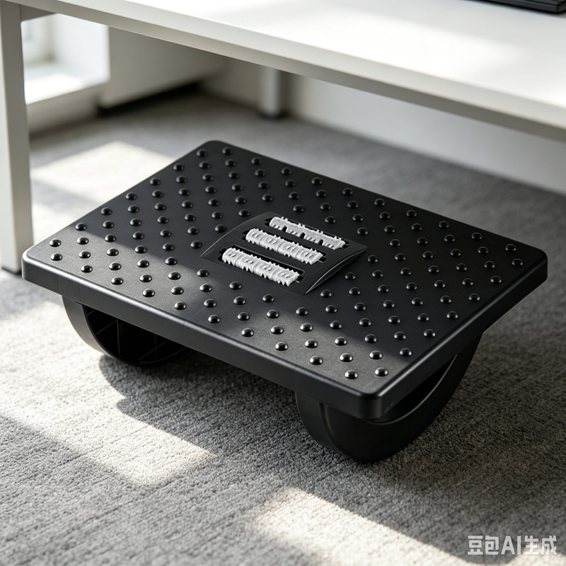 Footrest Under Desk - ที่พักเท้าแบบโยกใต้โต๊ะทำงานตามหลักสรีรศาสตร์ พร้อมลูกกลิ้งนวดเพื่อผ่อนคลายและรองรับขาสำหรับโต๊ะทำงาน