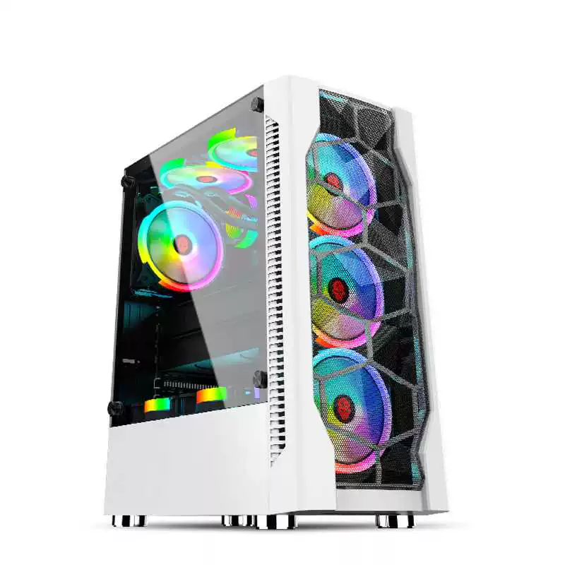 Esports Gaming Pc Build - เคสคอมพิวเตอร์สำหรับเล่นเกม พร้อมแผงด้านข้างกระจกนิรภัย รองรับระบบระบายความร้อนด้วยน้ำ สำหรับการประกอบคอมพิวเตอร์เดสก์ท็อปเพื่อการแข่งขันอีสปอร์ต